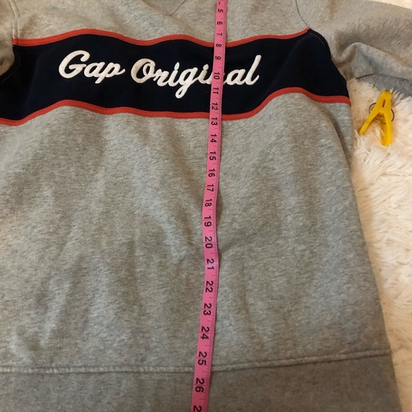 GAP embroidered long sleeve Heather gray oversized sweatshirt size L - Picture 8 of 8